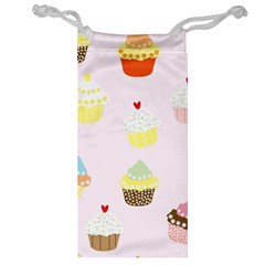 Seamless Cupcakes Wallpaper Pattern Background Jewelry Bag by Nexatart