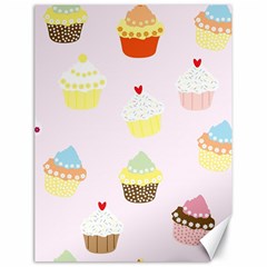 Seamless Cupcakes Wallpaper Pattern Background Canvas 18  X 24   by Nexatart