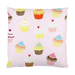 Seamless Cupcakes Wallpaper Pattern Background Standard Cushion Case (two Sides) by Nexatart