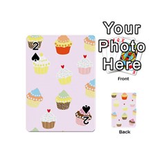 Seamless Cupcakes Wallpaper Pattern Background Playing Cards 54 (mini)  by Nexatart