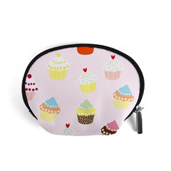 Seamless Cupcakes Wallpaper Pattern Background Accessory Pouches (small)  by Nexatart