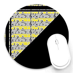 Note Abstract Paintwork Round Mousepads by Nexatart