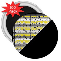 Note Abstract Paintwork 3  Magnets (100 Pack) by Nexatart