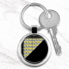 Note Abstract Paintwork Key Chains (round)  by Nexatart