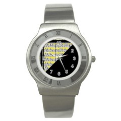 Note Abstract Paintwork Stainless Steel Watch by Nexatart