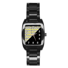 Note Abstract Paintwork Stainless Steel Barrel Watch by Nexatart