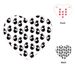 Cat Seamless Animals Pattern Playing Cards (heart)  by Nexatart