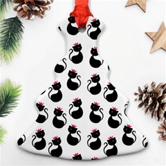 Cat Seamless Animals Pattern Christmas Tree Ornament (two Sides) by Nexatart