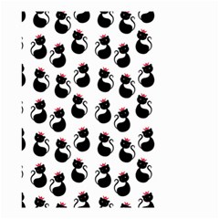 Cat Seamless Animals Pattern Small Garden Flag (two Sides) by Nexatart