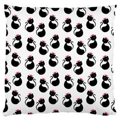 Cat Seamless Animals Pattern Large Flano Cushion Case (two Sides) by Nexatart