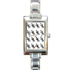 Insect Animals Pattern Rectangle Italian Charm Watch