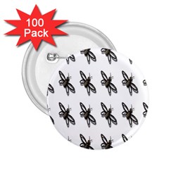 Insect Animals Pattern 2 25  Buttons (100 Pack)  by Nexatart