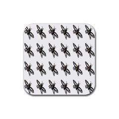 Insect Animals Pattern Rubber Coaster (Square) 