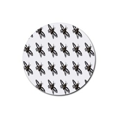 Insect Animals Pattern Rubber Round Coaster (4 pack) 