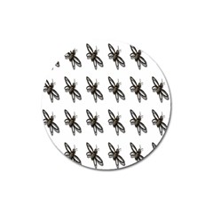 Insect Animals Pattern Magnet 3  (Round)