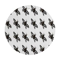 Insect Animals Pattern Round Ornament (Two Sides)