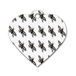 Insect Animals Pattern Dog Tag Heart (Two Sides) Front