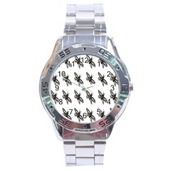 Insect Animals Pattern Stainless Steel Analogue Watch