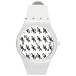 Insect Animals Pattern Round Plastic Sport Watch (M) Front