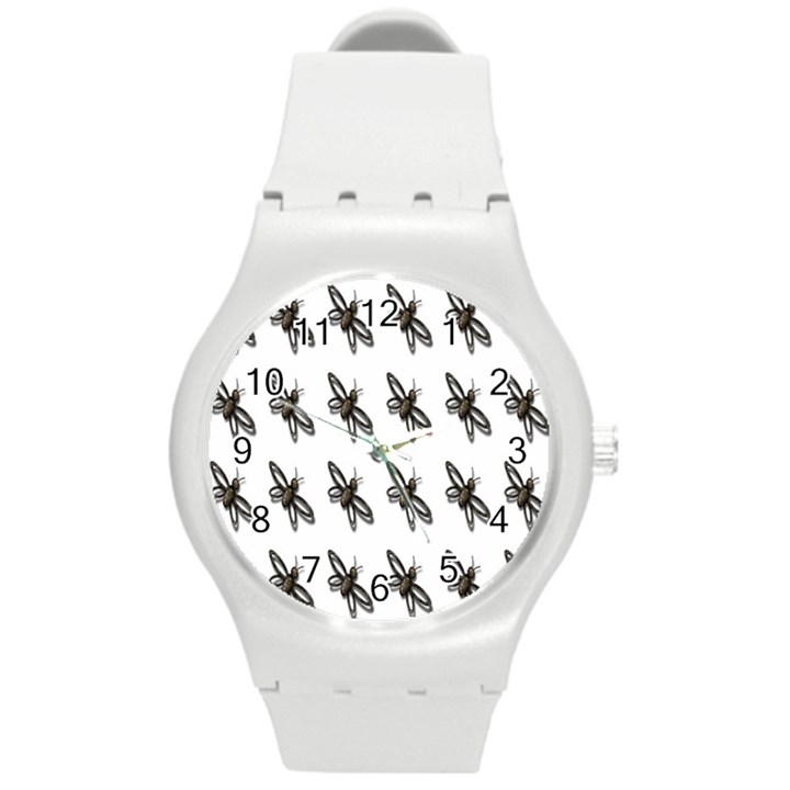 Insect Animals Pattern Round Plastic Sport Watch (M)