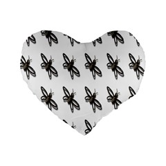 Insect Animals Pattern Standard 16  Premium Heart Shape Cushions