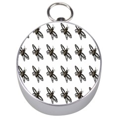 Insect Animals Pattern Silver Compasses by Nexatart