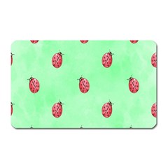 Pretty Background With A Ladybird Image Magnet (rectangular) by Nexatart