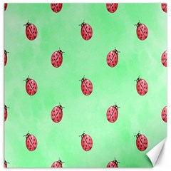 Pretty Background With A Ladybird Image Canvas 16  X 16   by Nexatart