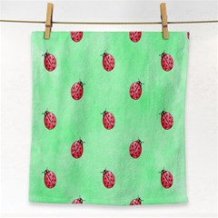 Pretty Background With A Ladybird Image Face Towel by Nexatart