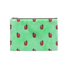 Pretty Background With A Ladybird Image Cosmetic Bag (medium)  by Nexatart