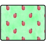 Pretty Background With A Ladybird Image Fleece Blanket (Medium)  60 x50  Blanket Front