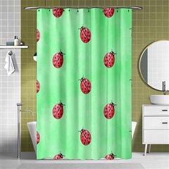 Pretty Background With A Ladybird Image Shower Curtain 48  X 72  (small)  by Nexatart