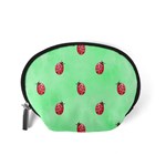 Pretty Background With A Ladybird Image Accessory Pouches (Small)  Back