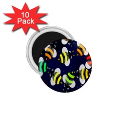 Bees Cartoon Bee Pattern 1 75  Magnets (10 Pack)  by Nexatart