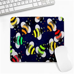 Bees Cartoon Bee Pattern Large Mousepads by Nexatart