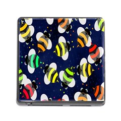 Bees Cartoon Bee Pattern Memory Card Reader (square) by Nexatart