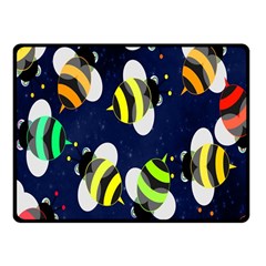 Bees Cartoon Bee Pattern Fleece Blanket (small) by Nexatart