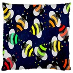 Bees Cartoon Bee Pattern Standard Flano Cushion Case (Two Sides) Front