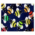 Bees Cartoon Bee Pattern Double Sided Flano Blanket (Small)  50 x40  Blanket Back