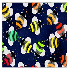 Bees Cartoon Bee Pattern Large Satin Scarf (square) by Nexatart