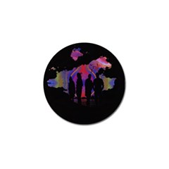 Abstract Surreal Sunset Golf Ball Marker by Nexatart