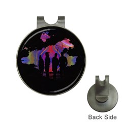 Abstract Surreal Sunset Hat Clips With Golf Markers by Nexatart