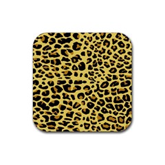 A Jaguar Fur Pattern Rubber Coaster (square)  by Nexatart