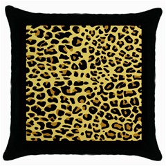 A Jaguar Fur Pattern Throw Pillow Case (black) by Nexatart