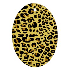 A Jaguar Fur Pattern Oval Ornament (two Sides) by Nexatart