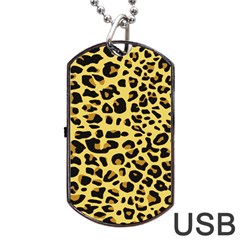 A Jaguar Fur Pattern Dog Tag Usb Flash (one Side) by Nexatart