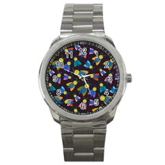 Bees Animal Insect Pattern Sport Metal Watch by Nexatart