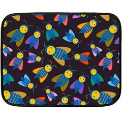 Bees Animal Insect Pattern Double Sided Fleece Blanket (mini)  by Nexatart