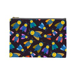 Bees Animal Insect Pattern Cosmetic Bag (large)  by Nexatart