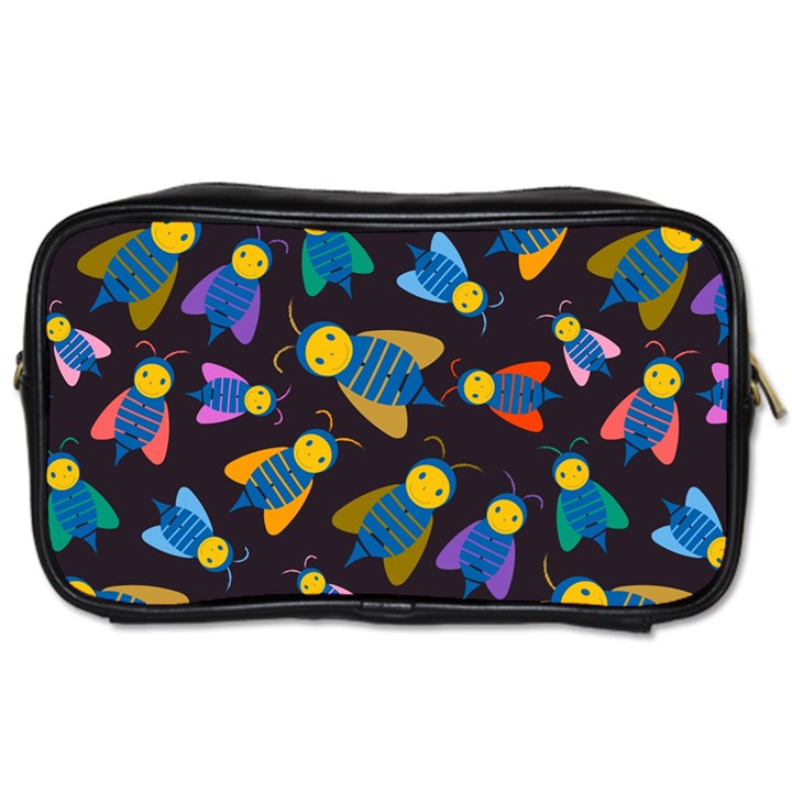 Bees Animal Insect Pattern Toiletries Bags 2-Side